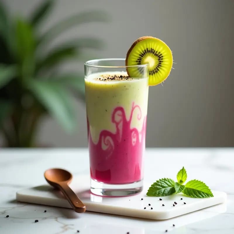 Smoothie de Pitahaya y Kiwi: Bebida Antioxidante y Detox para Empezar el Día