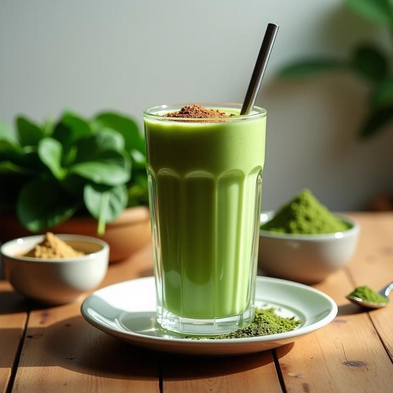 Smoothie de Proteína de Vanilla y Espirulina con Espinacas: Bebida Keto para Deporte