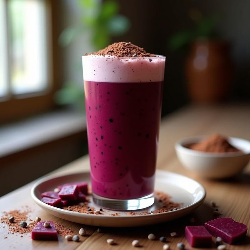 Smoothie de Remolacha Asada y Cacao: Bebida Detox con Toque a Chocolate Amargo