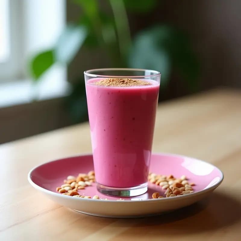 Smoothie de Remolacha y Cacahuete con Leche de Avena: Bebida Post-Entrenamiento Alta en Nitratos