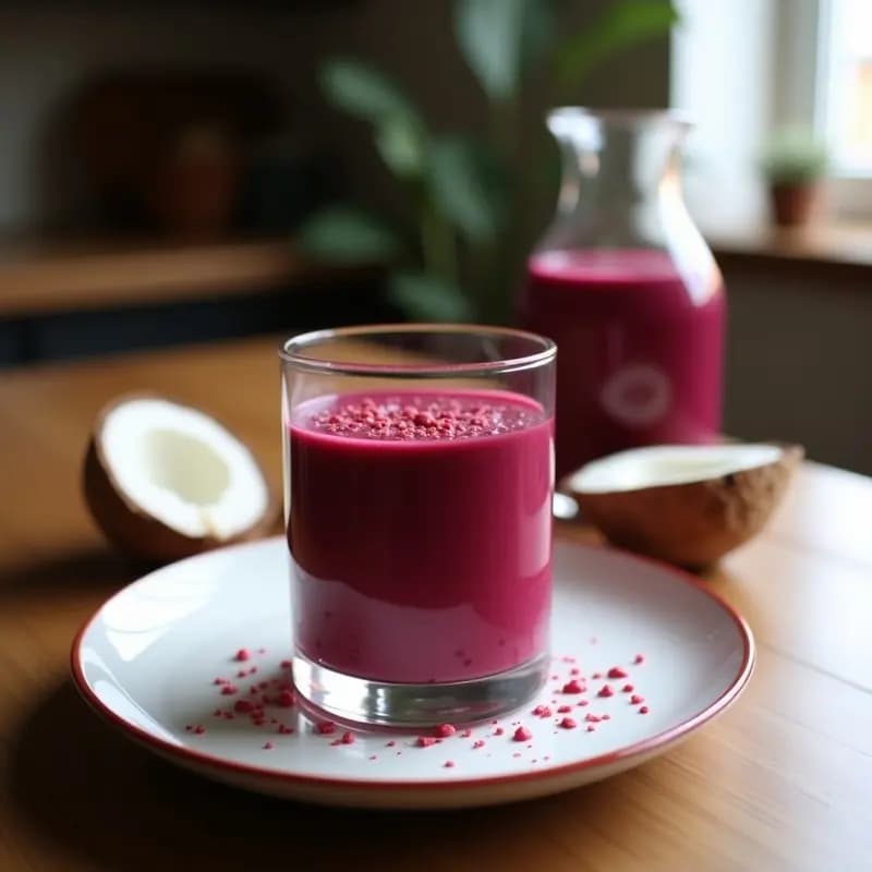 Smoothie de Remolacha y Coco Antiinflamatorio: Receta Energética en 5 Minutos sin Azúcar