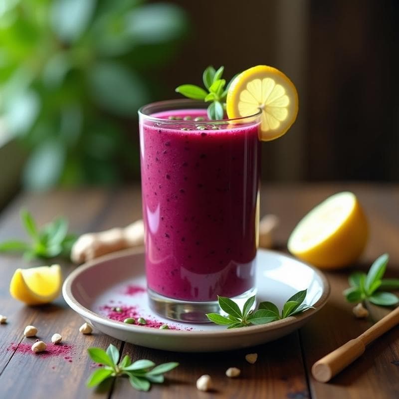 Smoothie de Remolacha y Fenogreco con Jengibre: Bebida Ayurvédica para la Digestión en 5 Minutos