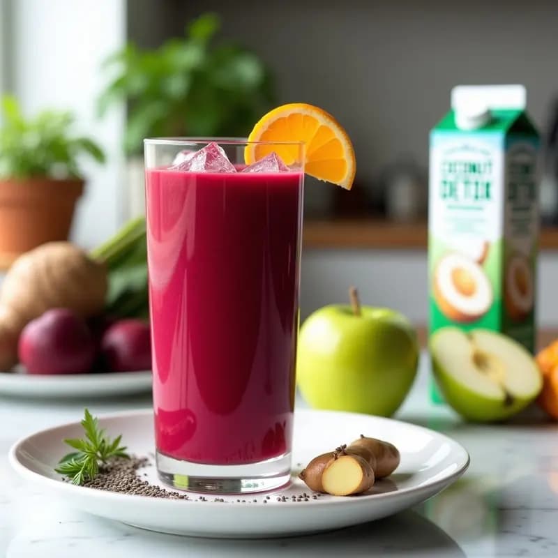 Smoothie de remolacha y betabel con jengibre: Bebida detox para deportistas en 5 minutos
