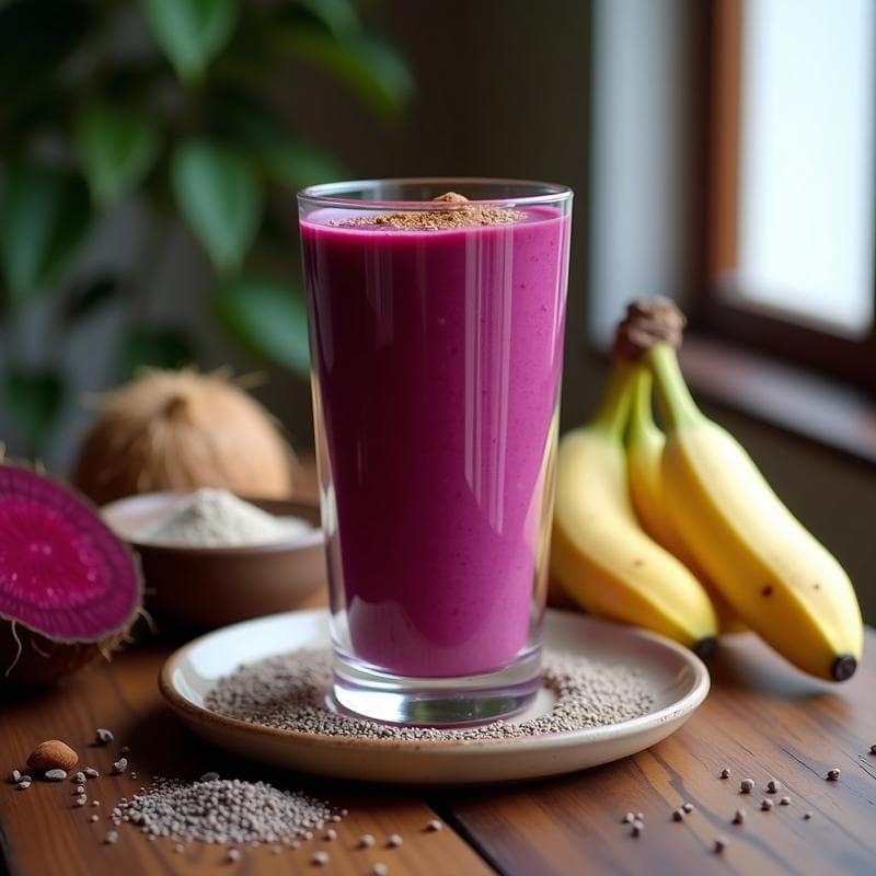 Smoothie de Remolacha Morada y Maca Andina: Bebida Energética Pre-Entreno