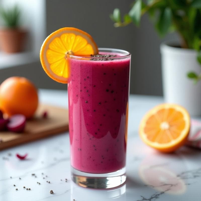 Smoothie de Remolacha y Naranja: Receta Energética en 5 Minutos con Alto Contenido en Hierro