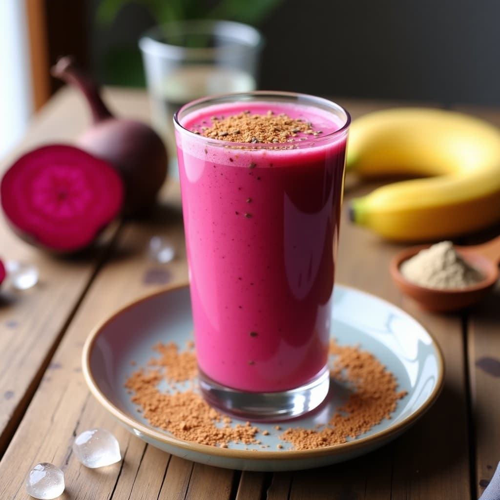 Smoothie de Remolacha Rosada y Para Nuez con Proteína de Cáñamo: Bebida Energética Antioxidante