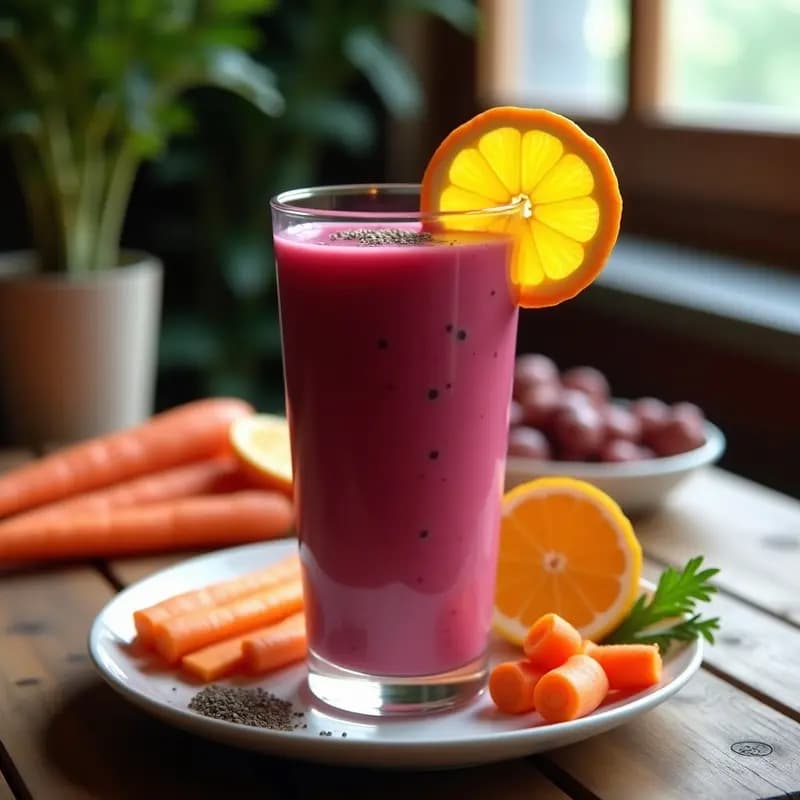 Smoothie de Remolacha y Zanahoria: Receta Energética Natural con Toque Dulce