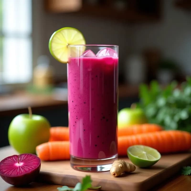 Smoothie de Remolacha y Zanahoria con Jengibre: Receta Detox y Energética en 5 Minutos