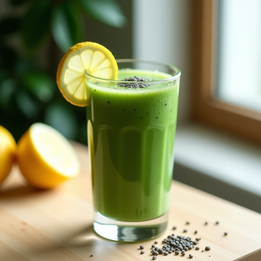 Smoothie de Spirulina y Limón: Bebida Detox Vegana para Depurar en Ayunas