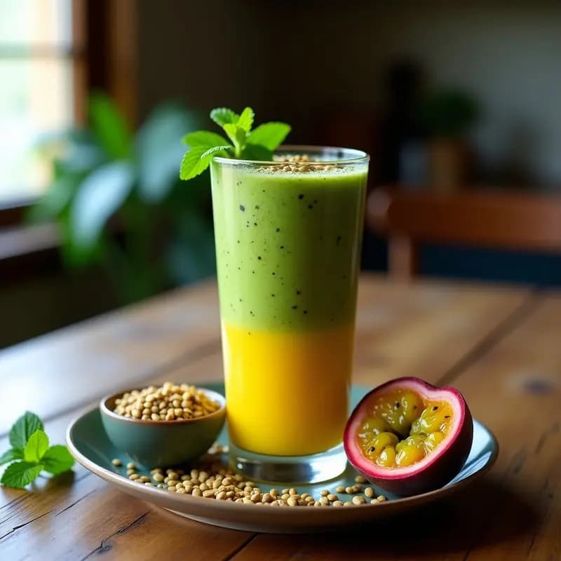 Smoothie de Spirulina y Maracuyá: Bebida Detox Peruana y Rica en Proteínas