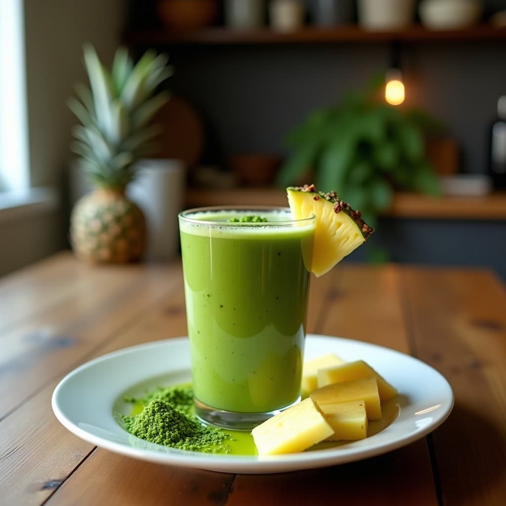 Smoothie de Spirulina, Piña y Coco: Bebida Detox y Energizante para el Verano