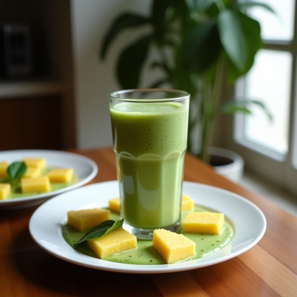 Smoothie de Spirulina y Piña con Leche de Coco: Batido Detox y Rico en Hierro en 5 Minutos