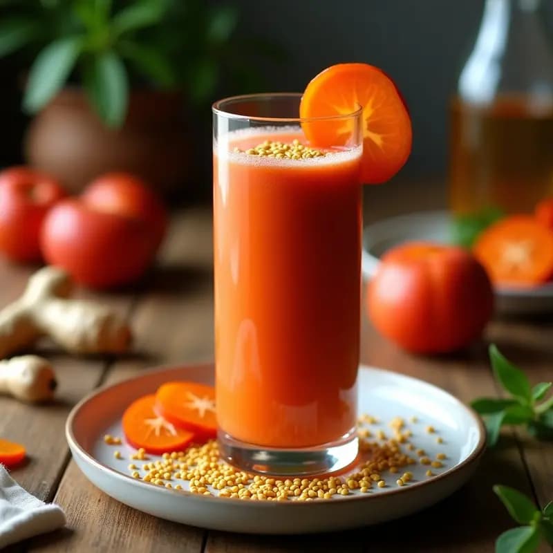 Smoothie de Tamarillo y Jengibre: Bebida Ecuatoriana Energizante y Antioxidante Sin Azúcar