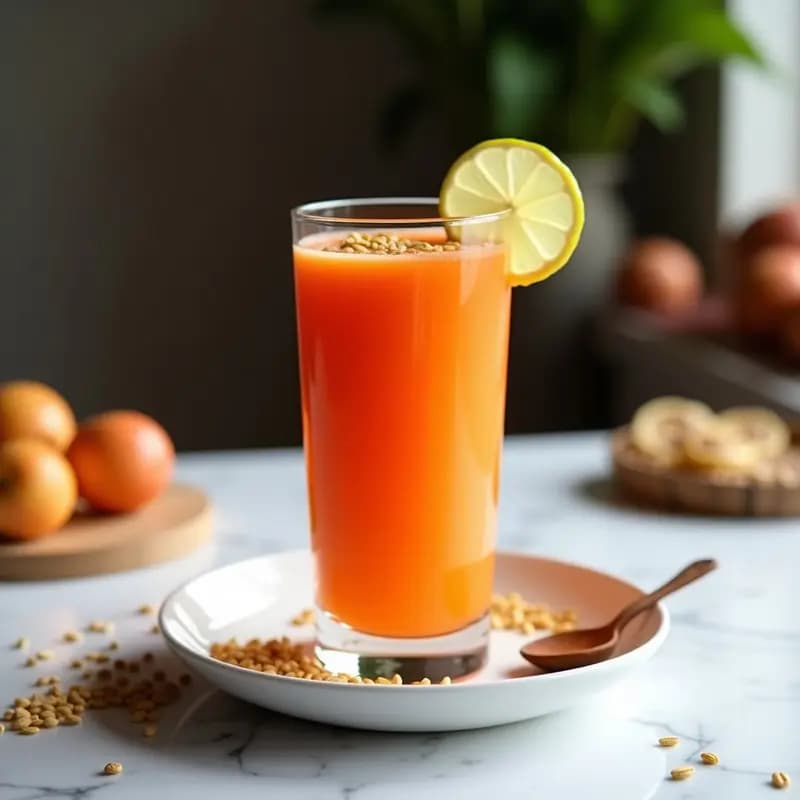 Smoothie de Tamarillo y Jengibre con Semillas de Lino: Bebida Andina Desintoxicante