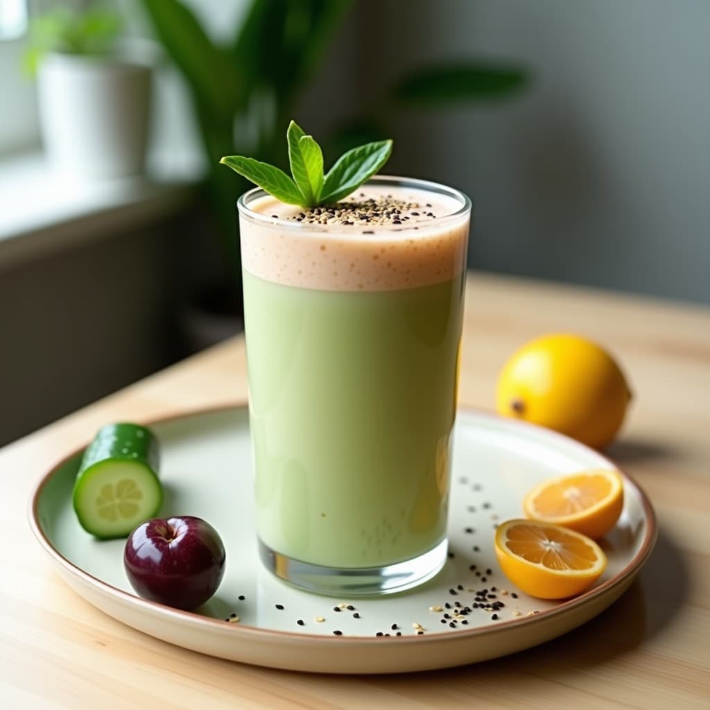 Smothie de Umeboshi y Pepino: Bebida Japonesa Detox y Alcalinizante en 5 Minutos