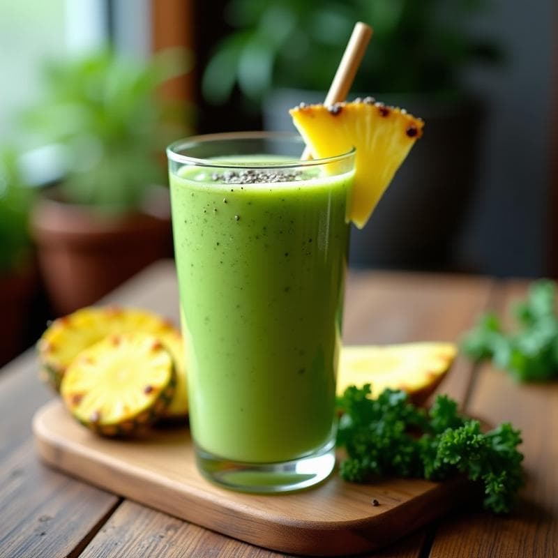 Smoothie Verde Detox con Col Rizada: Receta Rápida para Depurar el Organismo