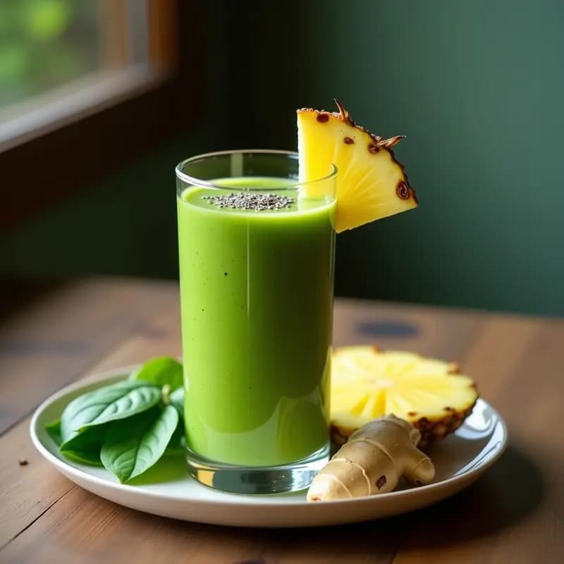 Smoothie Verde Detox: Receta Depurativa con Espinacas y Piña para Limpiar el Organismo