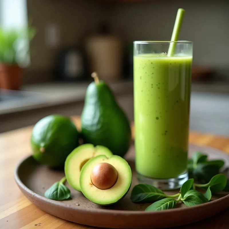 Smoothie Verde de Espinaca y Aguacate: Receta Keto en 5 Minutos con Alta Grasas Saludables