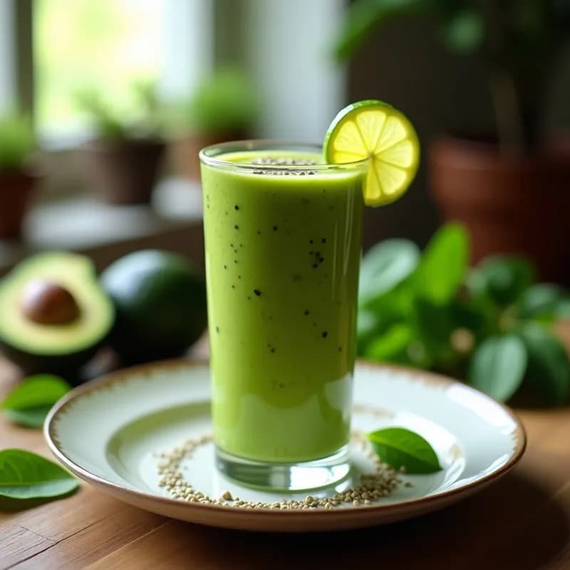 Smoothie Verde de Espinaca y Aguacate: Receta con Probióticos para Digestión Óptima