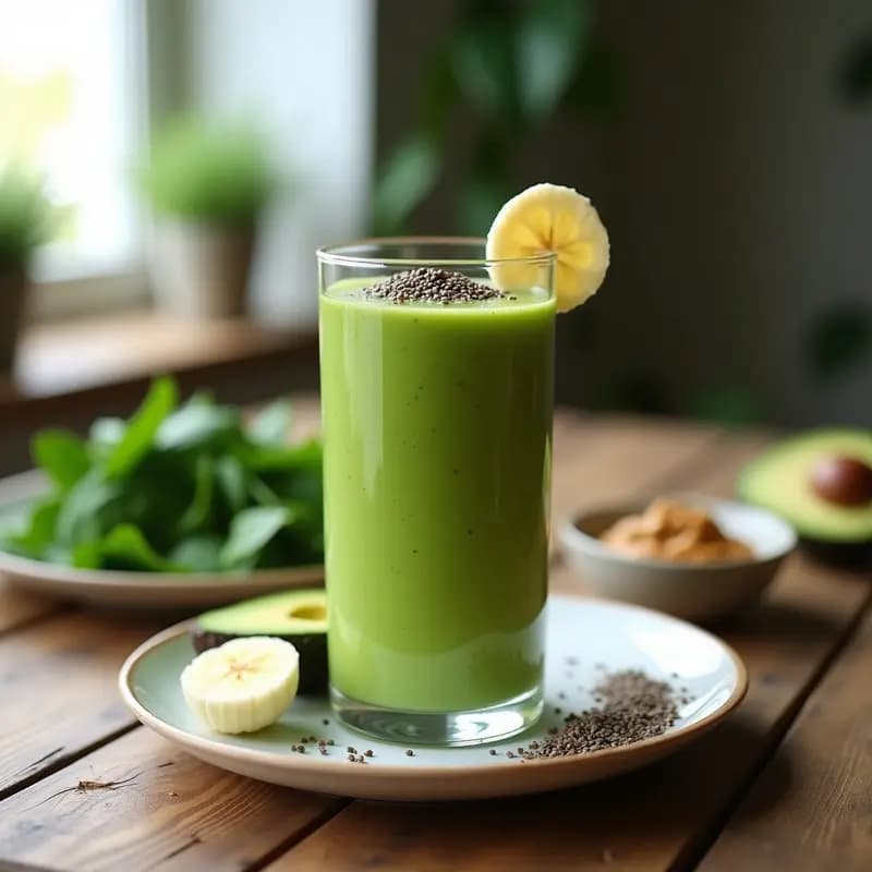 Smoothie Verde de Espinaca y Plátano: Receta Keto Rápida para Energía Inmediata