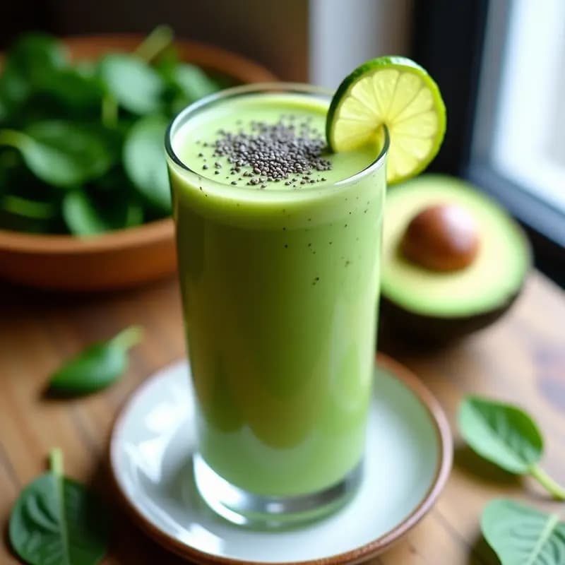 Smoothie Verde Keto de Espinacas y Aguacate: Receta Alta en Proteína y Sin Azúcar