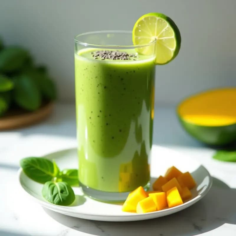 Smoothie Verde Keto de Espinacas y Mango: Receta Energética y Baja en Carbohidratos