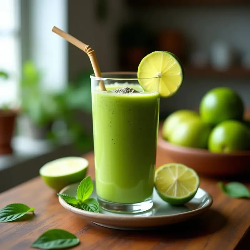 Smoothie Verde de Mango y Espinacas: Receta Energética en Airfryer con Toque Tropical