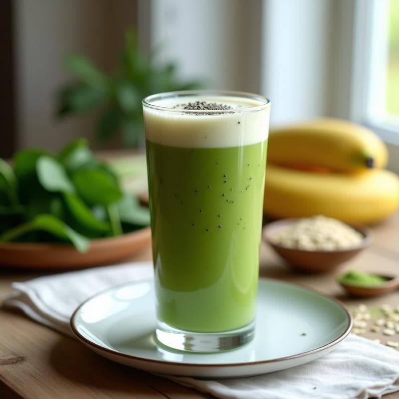 Smoothie Verde con Matcha y Avena: Receta Energética para Desayunos Saludables