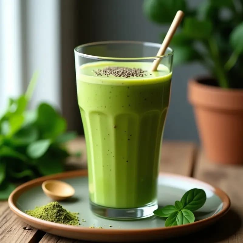 Smoothie Verde con Matcha: Receta Energizante para el Desayuno