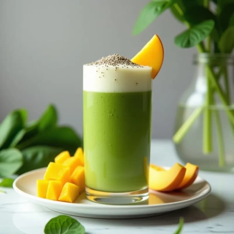 Smoothie Verde Proteico: Receta con Espinaca y Mango para Energía Diaria
