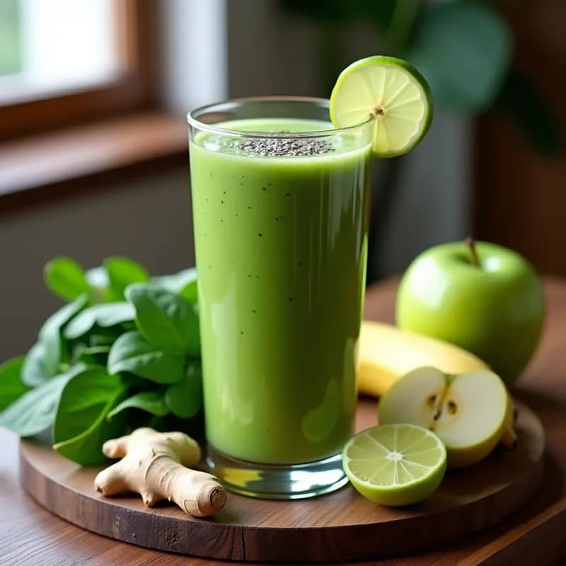 Smoothie de Espinacas y Manzana: Receta Detox Rápida y Energizante para Mañanas