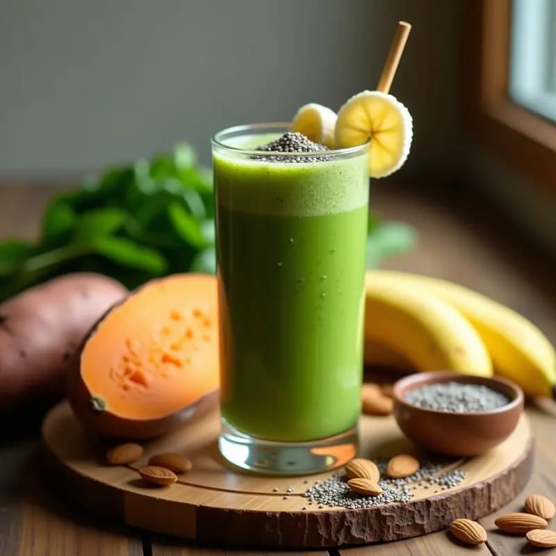 Smoothie de Batata y Espinacas: Receta Energética para Deportistas con Alto Contenido en Hierro