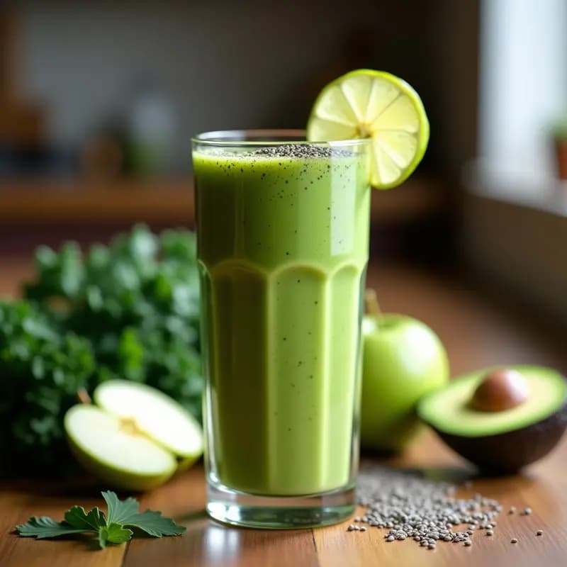 Smoothie de Kale y Manzana: Receta Energética para Desayunos con Alto Hierro