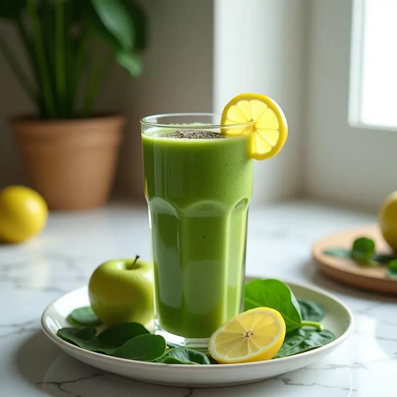 Smoothie de Espinacas y Manzana: Receta Detox con Jengibre para Energía Diaria