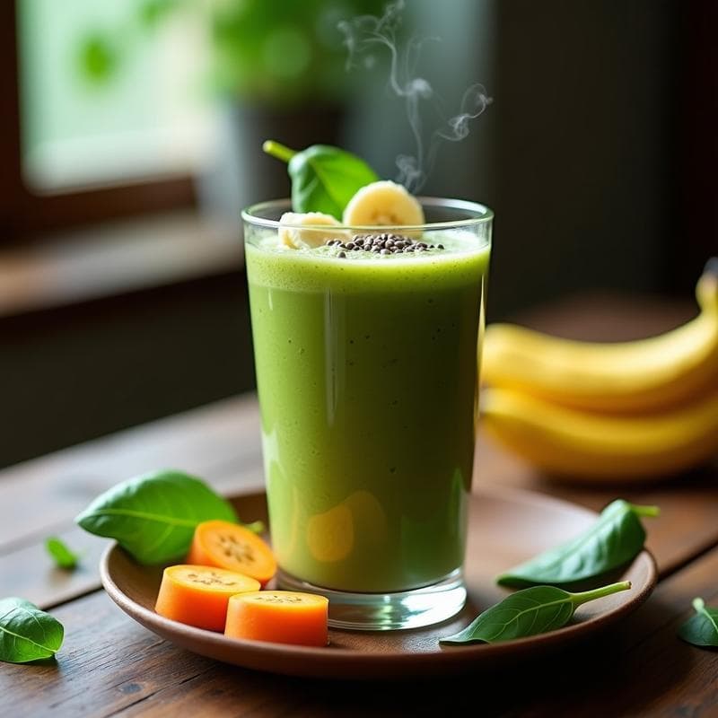 Smoothie de Espinacas y Batata: Receta Energética con Hierro y Vitamina A para Desayunos Saludables