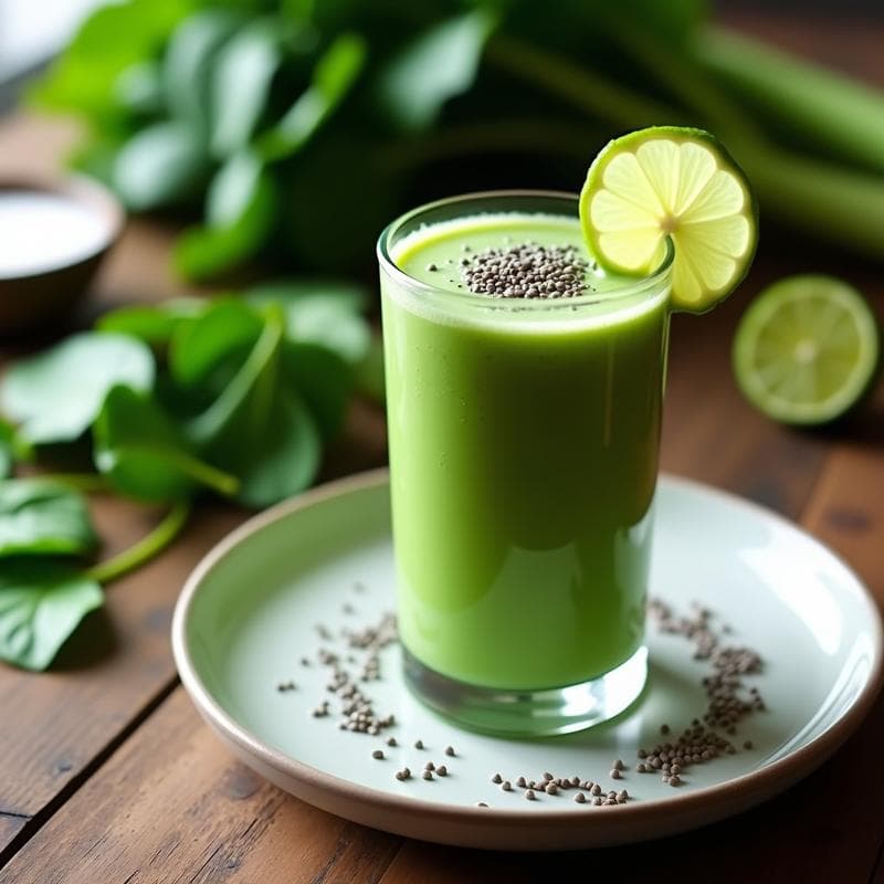 Smoothie de Verduras Verdes con Kéfir: Receta Probiótica para la Digestión en 5 Minutos