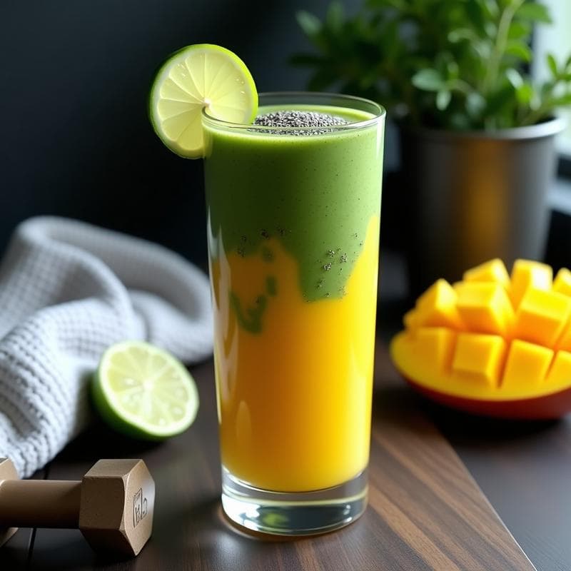 Smothie de Espirulina Mango y Chía: Bebida Energética Detox para el Gimnasio