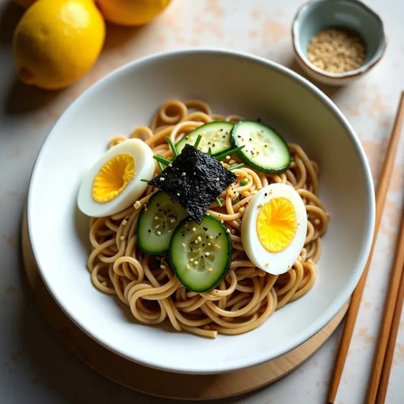Soba Fria con Sésamo y Limón: Receta Japonesa Low-Carb para Verano