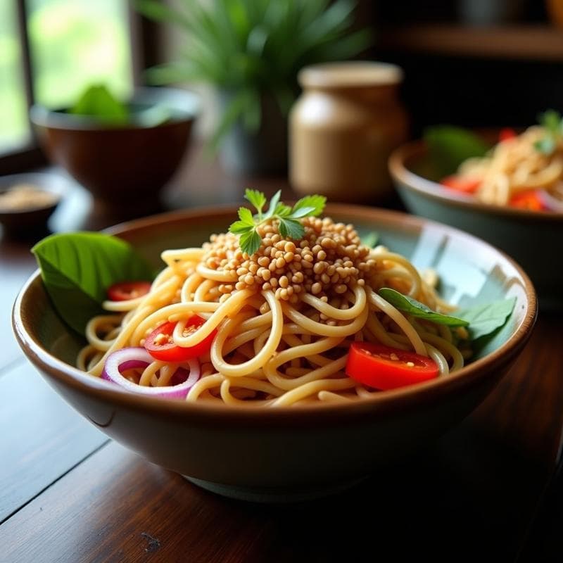 Fideos Soba con Salsa de Cacahuete y Sésamo: Receta Japonesa Alta en Proteína en 20 Minutos