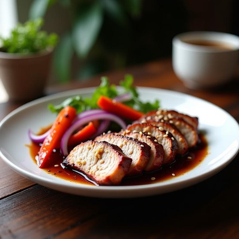 Solomillo de Cerdo Marinado en Salsa Hoisin y Jengibre: Receta China en Airfryer en 20 Minutos