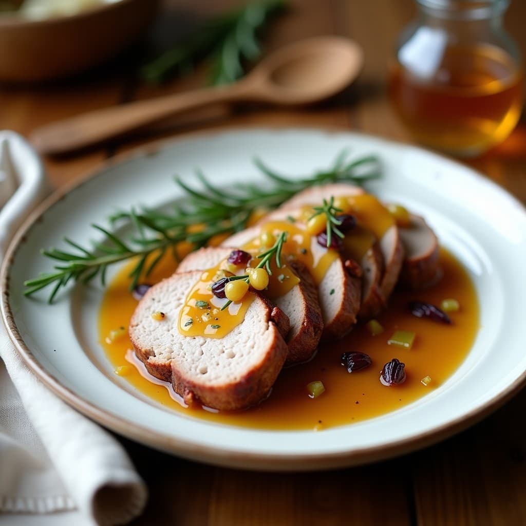 Solomillo de Cerdo en Salsa de Sidra y Mostaza de Dijon: Receta en Olla Lenta Jugosa