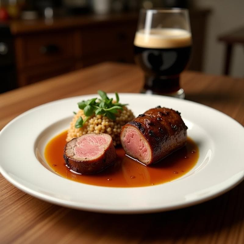 Solomillo Ibérico a la Cerveza Negra: Receta en Olla Express en 25 Minutos con Salsa Ultrabrillante