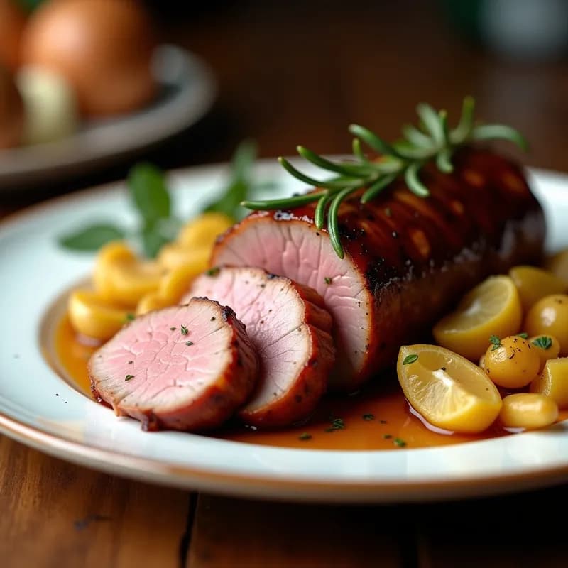 Solomillo Ibérico Glaseado con Miel y Romero: Receta en Olla Lenta y Jugoso