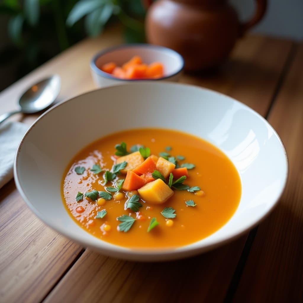 Sopa de Ablemos y Zanahoria con Jengibre y Cúrcuma: Receta Peruana Detox en Thermomix