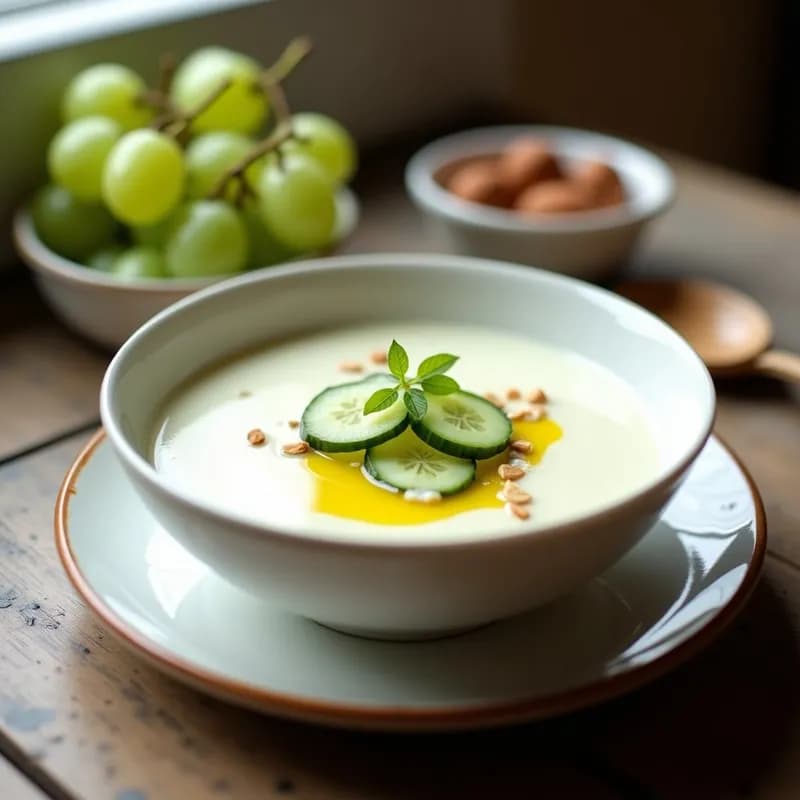Sopa de Ajo Blanco Cordobés: Receta Tradicional en Airfryer sin Remover