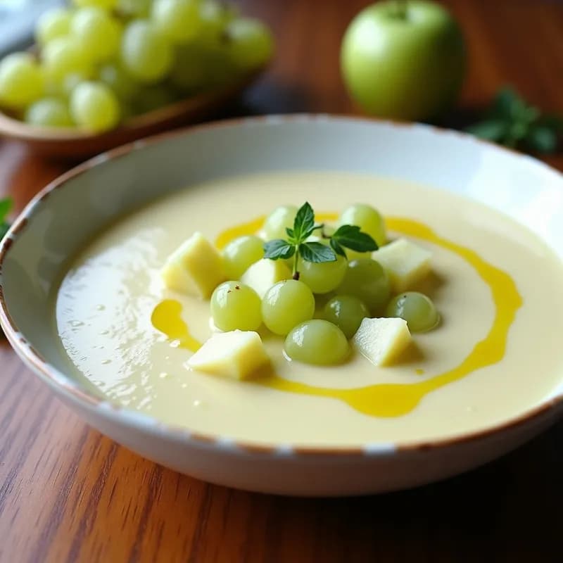 Sopa de Ajo Blanco con Garnacha: Receta Vegana Tradicional y Refrescante