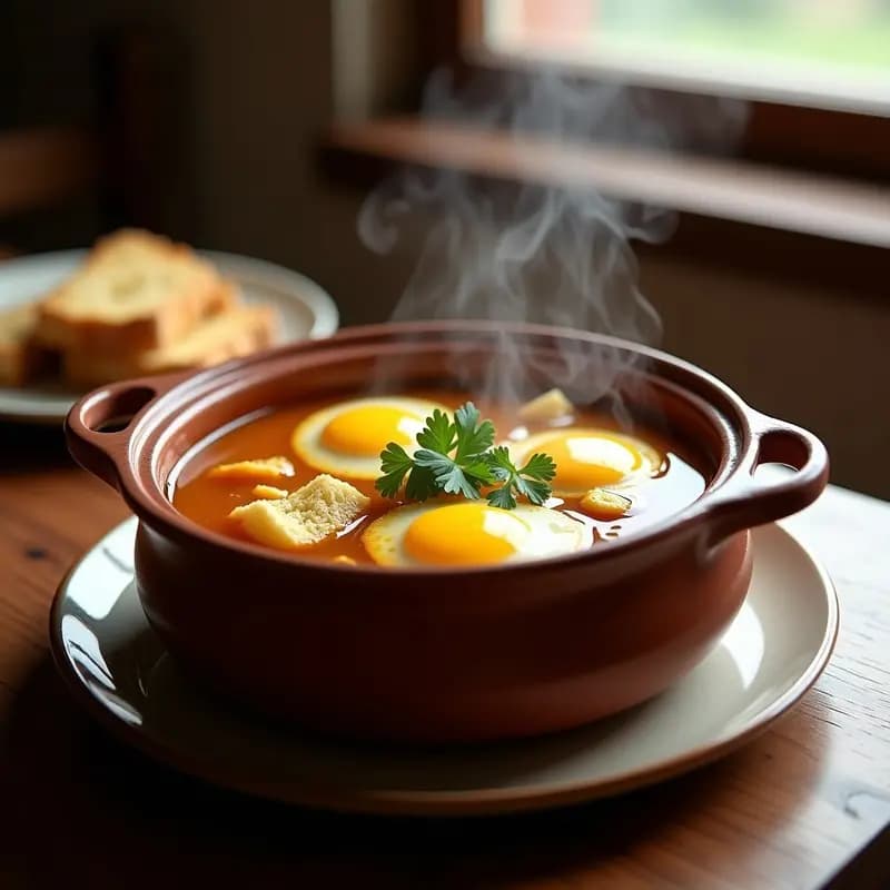 Sopa de ajo_castellana con pan tostado: Receta humilde y reconfortante para el invierno