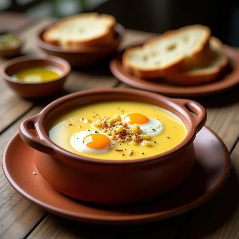 Sopa de Ajo Castellano: Receta Tradicional en Olla Superpuesta con Toque Gourmet