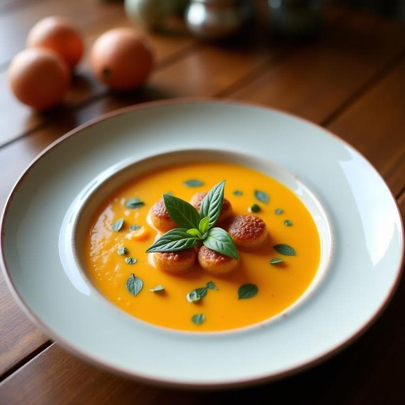 Sopa de Ajo Castellano con Trufa: Receta en Ollas Superpuestas con Dos Texturas