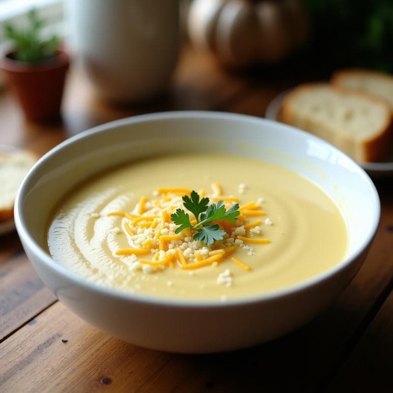 Sopa de Ajo y Coliflor Keto: Receta en Olla Rápida con Toque Cremoso y Bajo en Carbohidratos